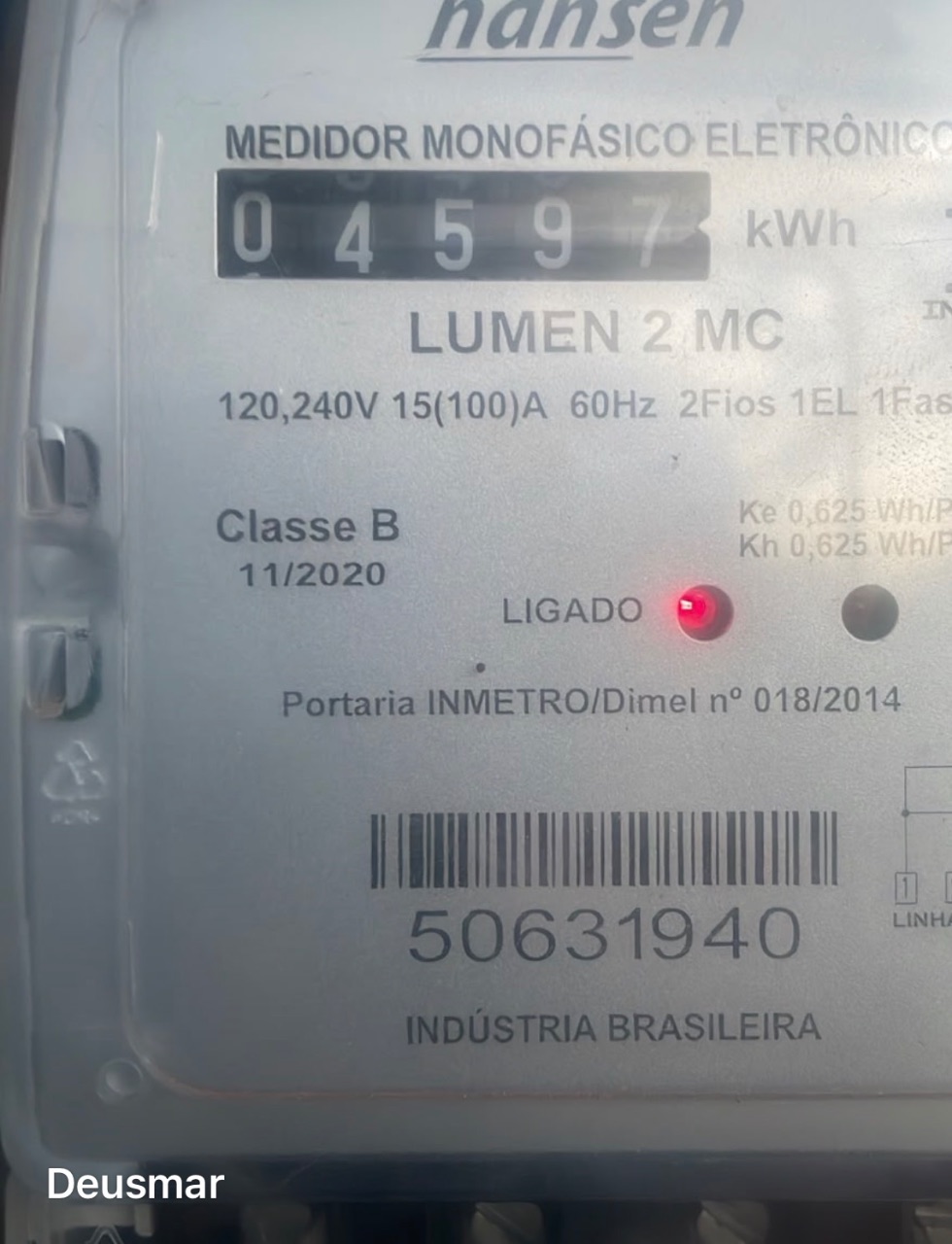 Foto do medidor da chácara 4 — Outubro de 2026