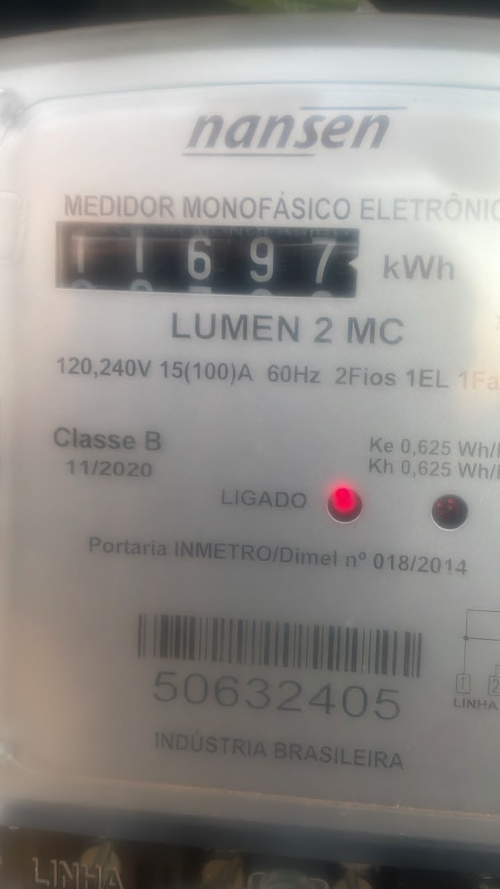 Foto do medidor da chácara 18 — Outubro de 2026