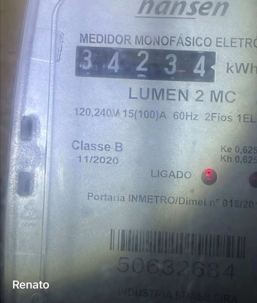Foto do medidor da chácara 11 — Outubro de 2026