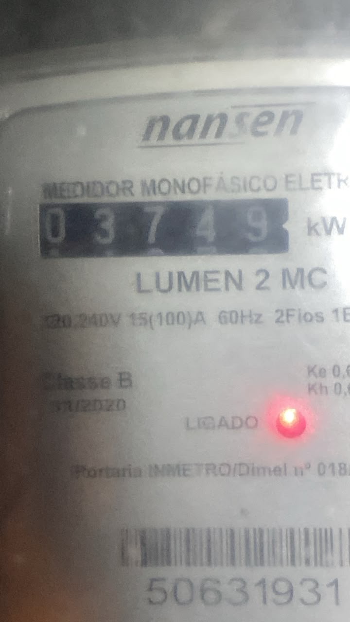 Foto do medidor da chácara 25 — Agosto de 2026